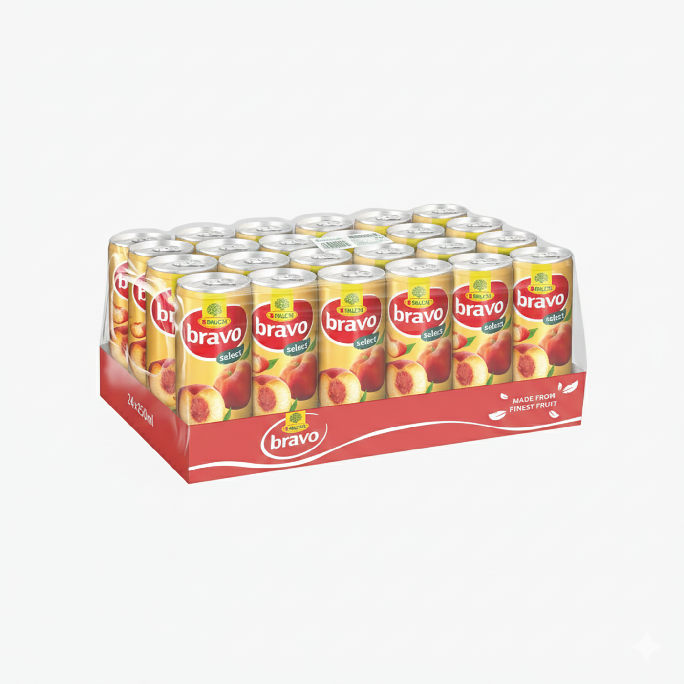 Bravo Peach Juice - 250ml x 24