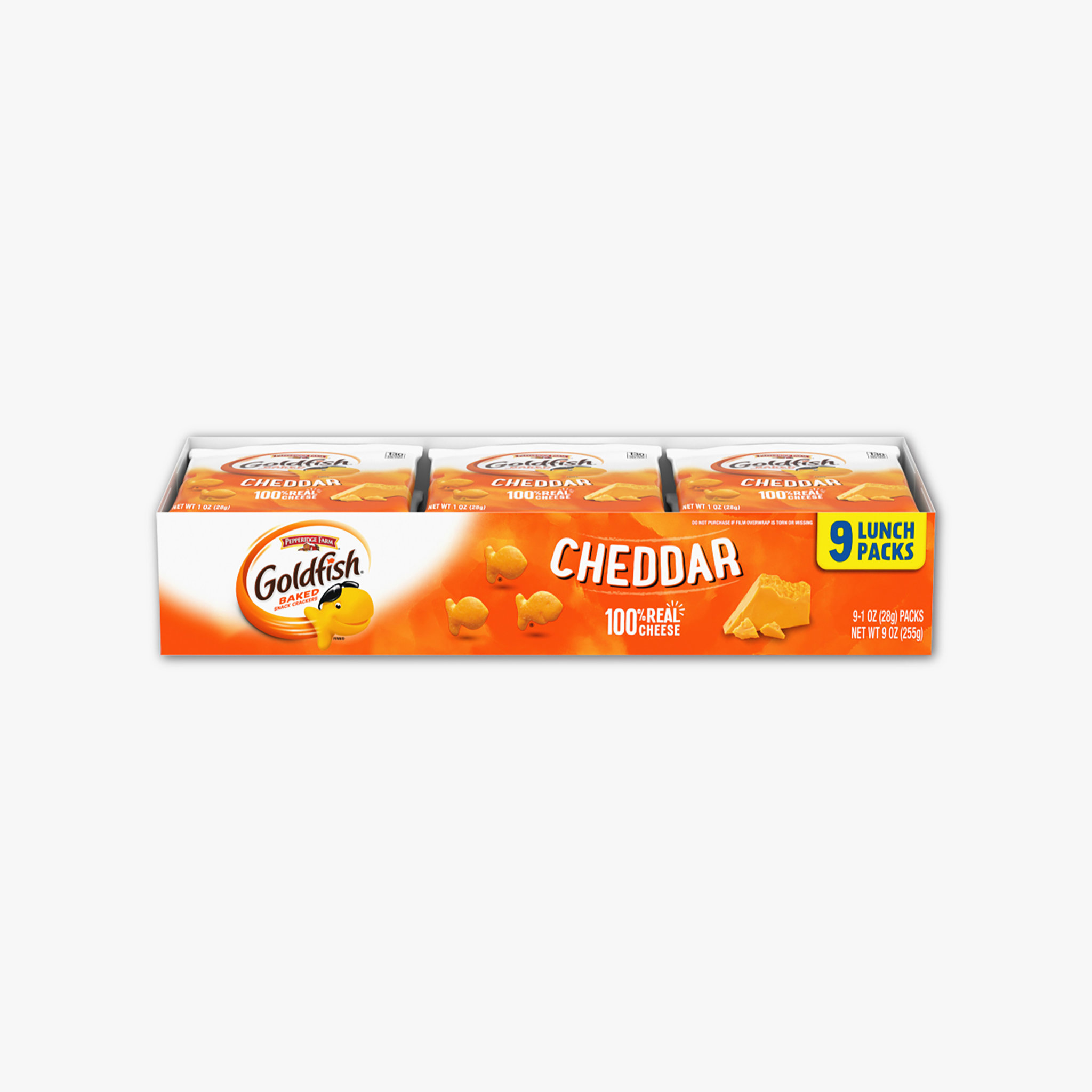 GoldFish Cheddar Baked Snack Crackers - 28g x 9