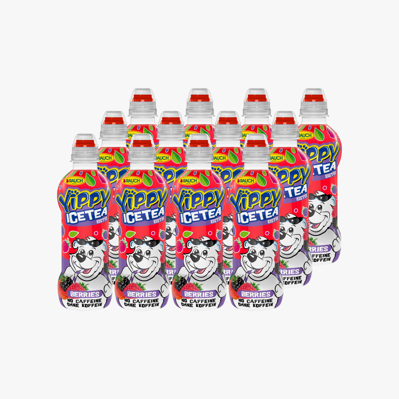 Rauch Yippy Ice Tea Tea Berries - 330ml × 12