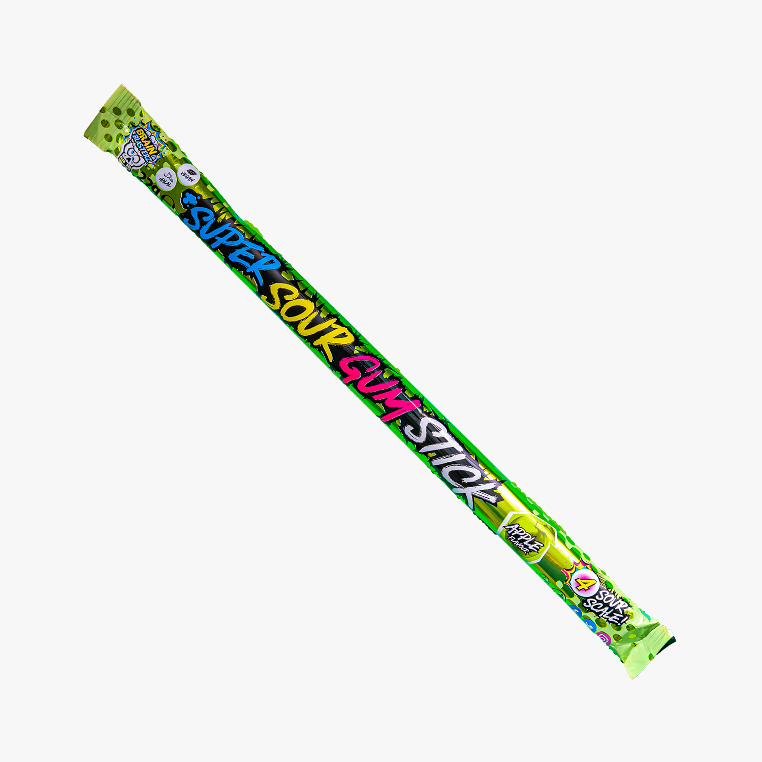 Brain Blasterz Sour Gum Cord Apple Flavor - 22g