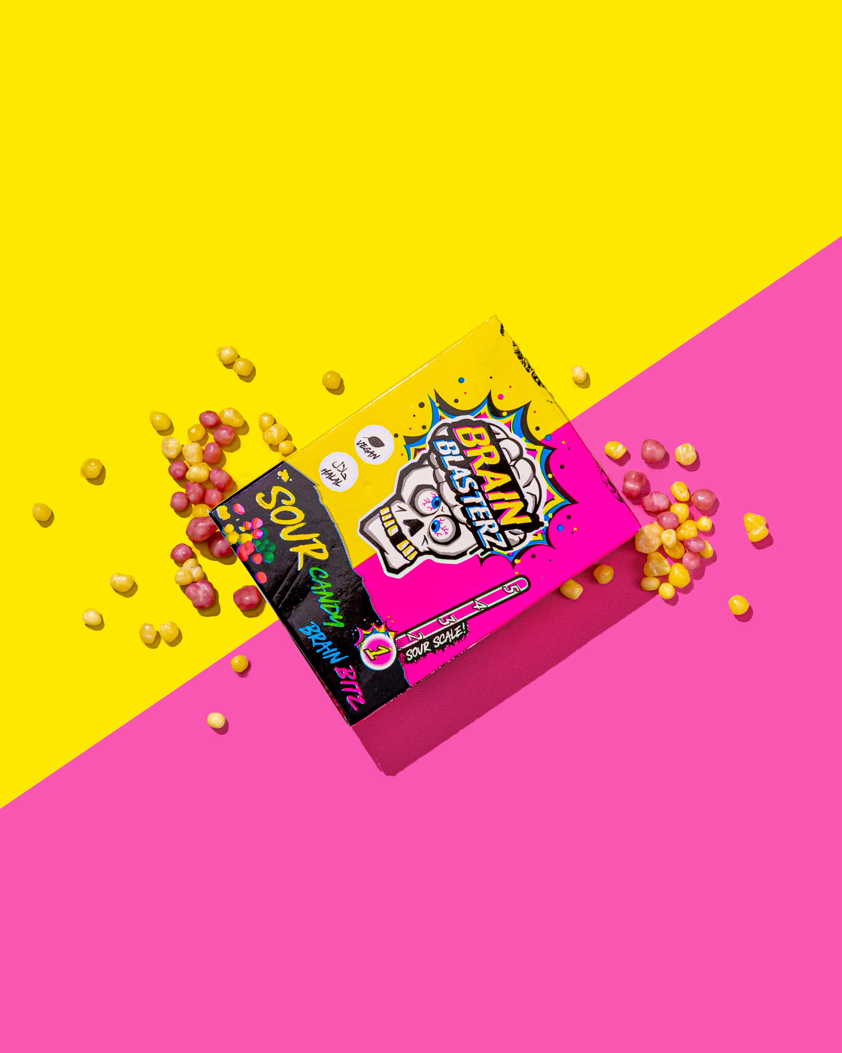 Brain Blasterz Lemon & Sour Rasberry Flavors - 45g, Picture 2