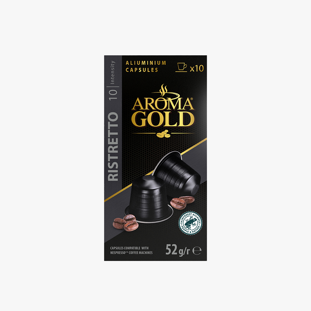 Aroma Gold Nespresso Coffee Capsules Ristretto - 10 Capsules