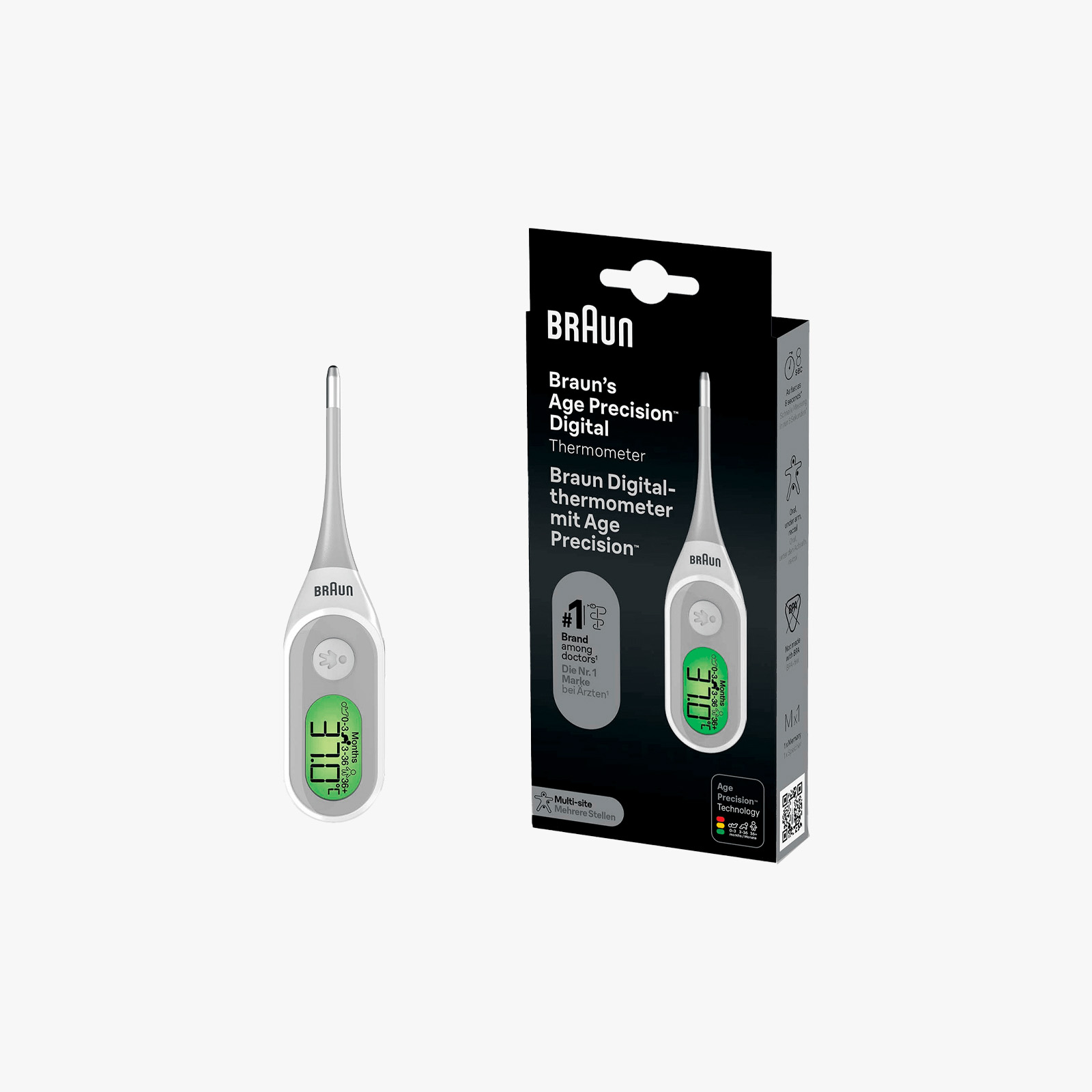 Braun Digital Thermometer with Age Precision - PRT2000, Picture 2