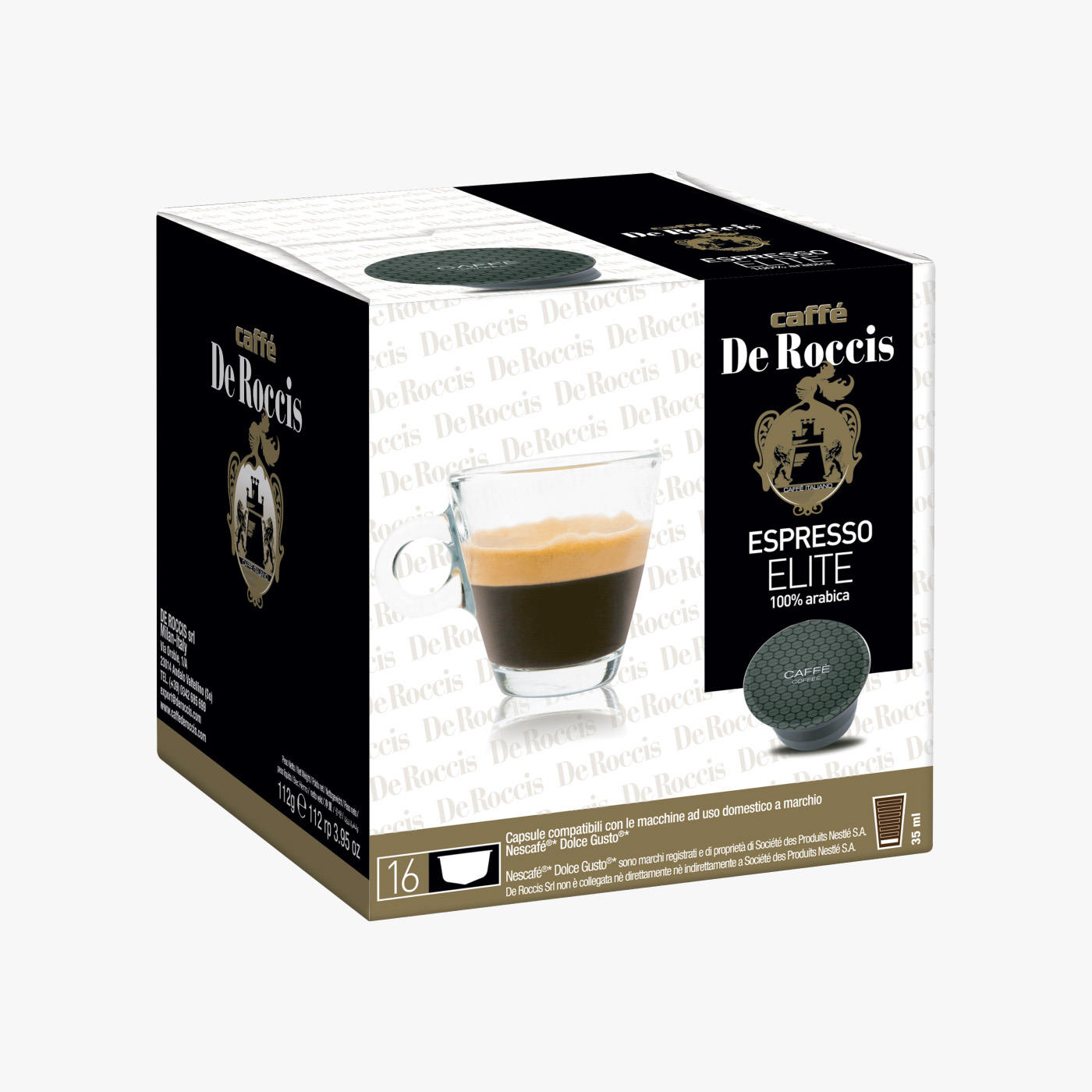 De Roccis DG Elite Coffee Capsules - 16 Capsules