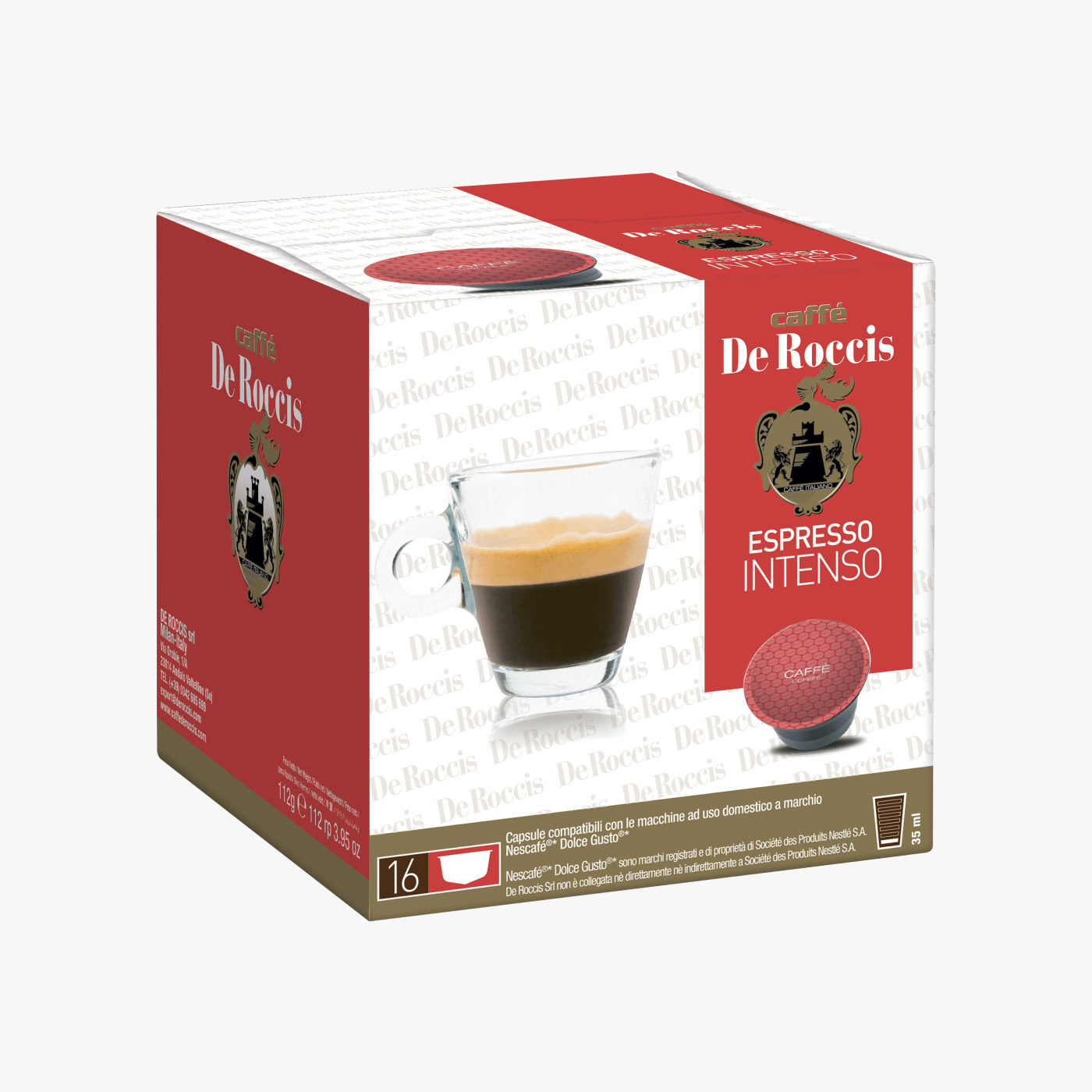 De Roccis DG Intenso Coffee Capsule - 16 Capsules