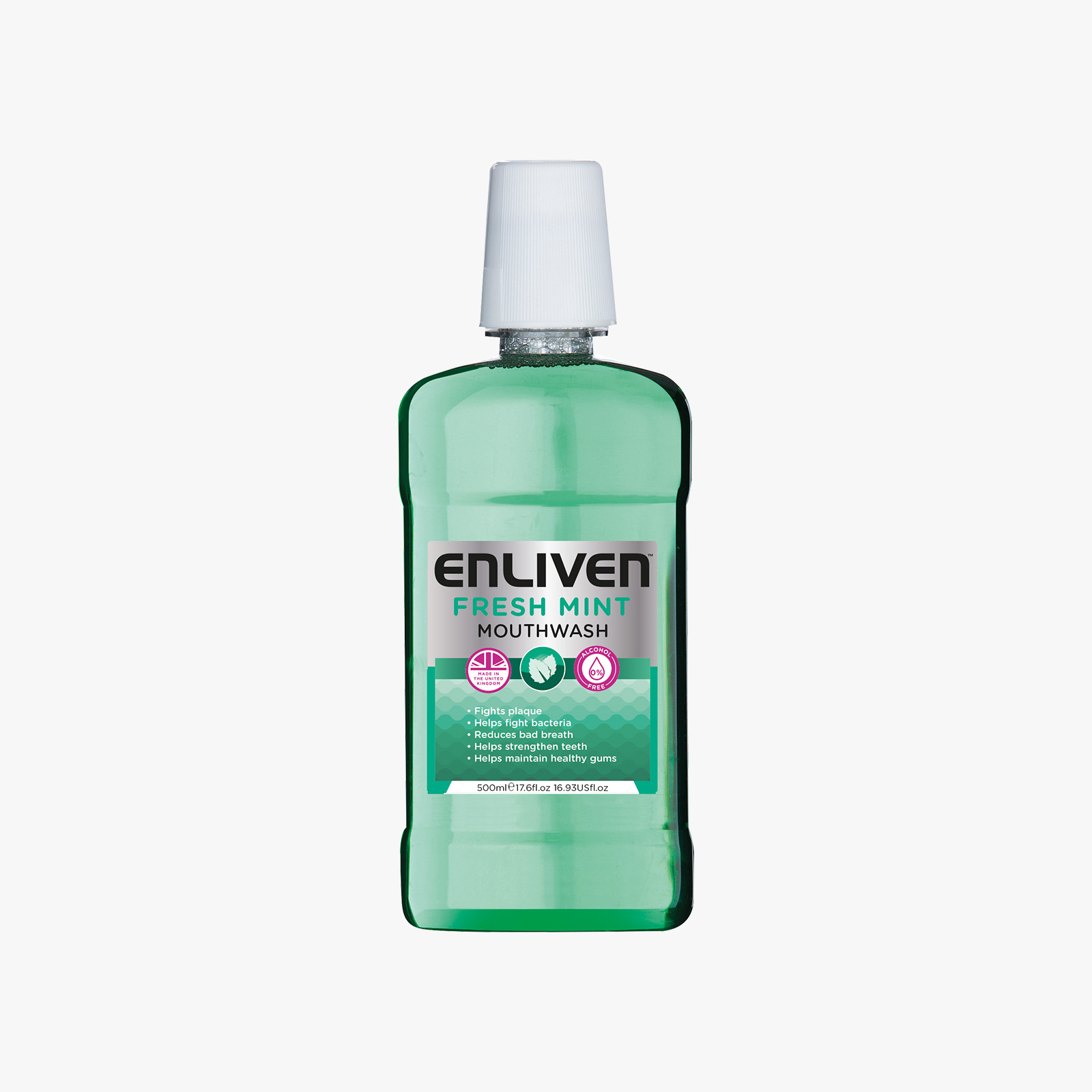 Enliven Mouthwash Freshmint Green - 500ml