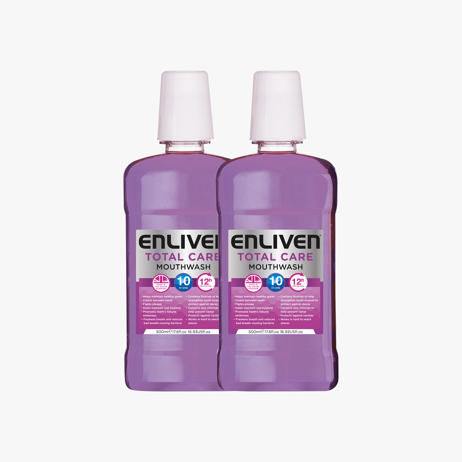Enliven Total Care Purple Mouthwash - 500ml - 2 Packs