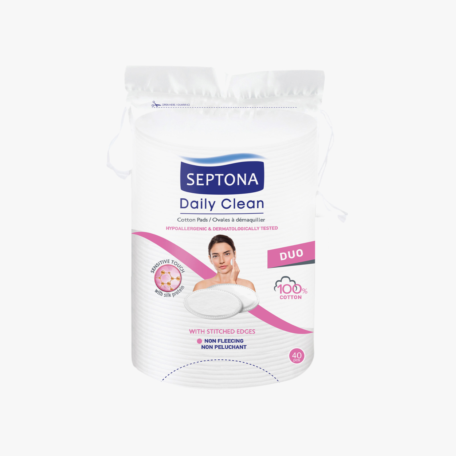 Septona Oval Cotton Pads Duo - 40 Pads