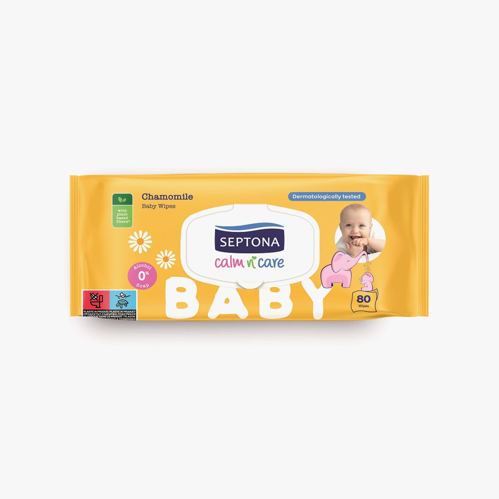 Septona Calm n’ Care Baby Wipes Chamomile 80 wipes