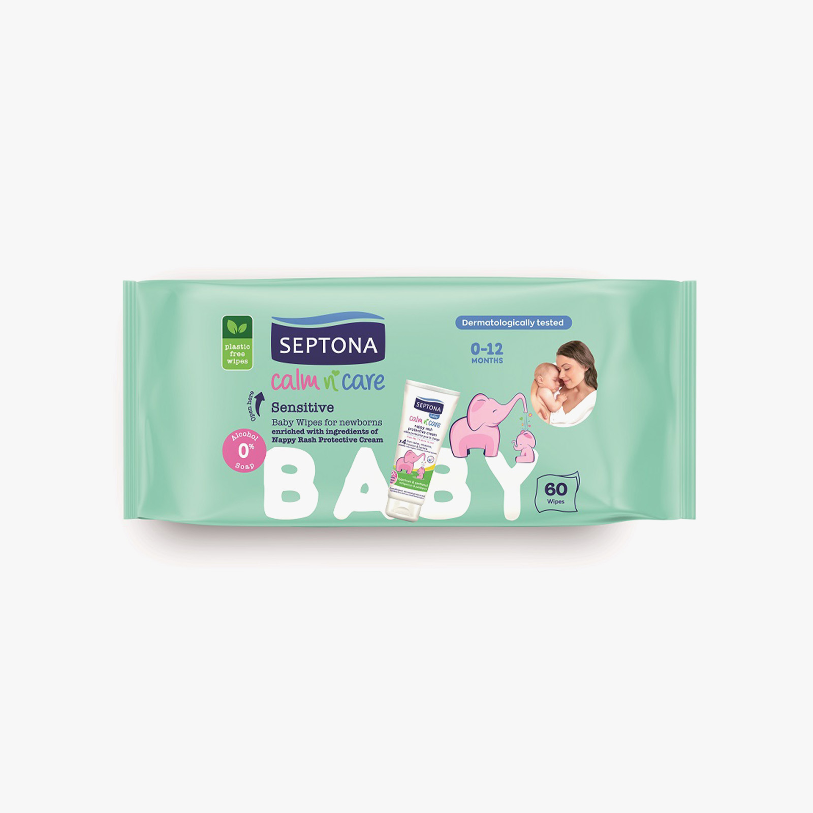 Septona Calm n’ Care Baby Wipes for Sensitive Skin 60 wipes